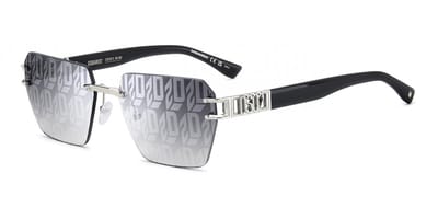 Dsquared2 D2 0173/S PALLADIUM/ GREY TOP LINEAR MIRRORED 58/17/145 Herrenbrillen Zonnebrillen