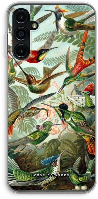 Case Company® - Hoesje geschikt voor Samsung Galaxy A14 hoesje - Haeckel Trochilidae - Soft Cover Telefoonhoesje - Bescherming aan alle Kanten en Schermrand