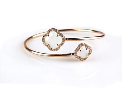 model toi et moi armband in zilver roze verguld lichtblauw