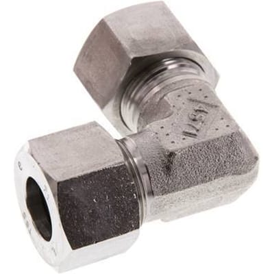 16S RVS Elbow 90deg Snijring 400 Bar DIN 2353 - FL2E-C-ST-16-S