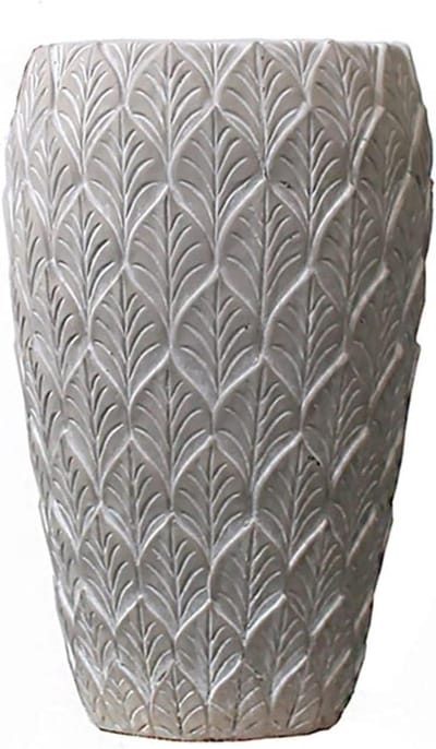 Flower Pots Embossed Decorative Flower Pot, Cement Floor Planter Heavy Duty High Planter Indoor/Outdoor Garden Planter, for All Indoor Plants, Flowers, Herb Pots for Plants (Color : Red, Size :