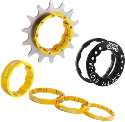 Fiets Vliegwiel Adapter - Cassette Spacers - Fiets Onderhoud - Lichtgewicht Ontwerp - 14T Tandwiel - Goud