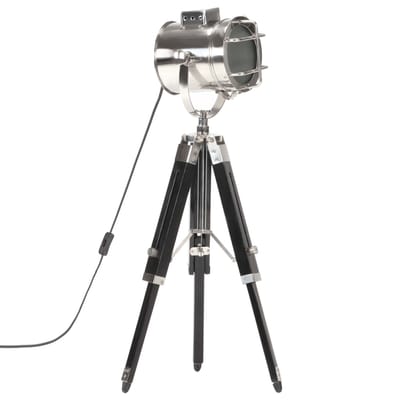 vidaXL Vloerlamp driepoot 69 cm massief mangohout zwart