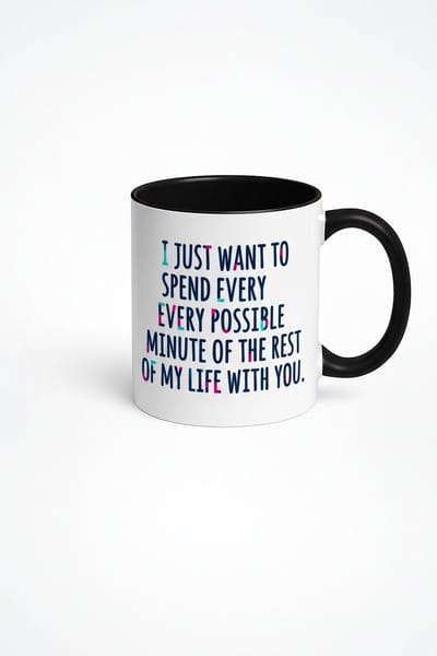 Liefdesverklaring Mok 'Every Minute With You' | Romantisch Cadeau voor Geliefde | Unieke Beker