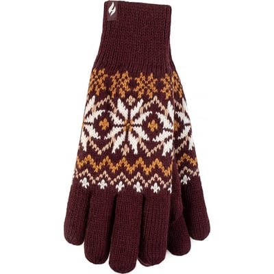 Heat Holders - Dames Zachte Thermische Handschoenen - Wijn