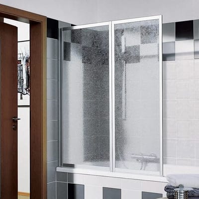 Kermi Vario 2000 folding wall 2-leaf on bath 100 x 140 cm V2TS10751412K