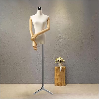 Vrouwen Paspop - Jurkvorm Torso - Kleding Presentatie - Verstelbare Hoogte - 55-73 Inch - Zilver