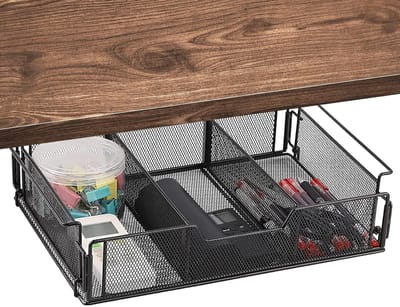 Onderbouw Lade - Bureau Organizer - Bureau Opruimen - Verborgen Opbergruimte - 36.5 cm Breed - Zwart