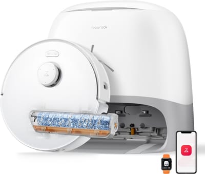 Roborock Qrevo Curv 2 Flow-Robotstofzuiger met dweilfunctie-SpiraFlow Realtime Zelfreinigende Rolmop-20.000 Pa-Dual Zero-Tangle-Systeem-AI Obstakelvermijding-Warmtewas dweil-tapijtbescherming