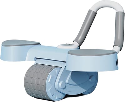 Buikspierwiel - Ab Wheel Trainingsroller - Core Workout - Automatische Rebound - 25 x 45 x 16 cm - Geel