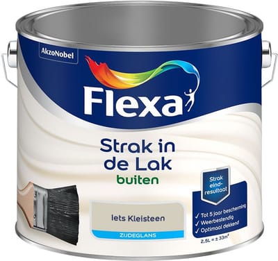Flexa - Strak In De Lak Buitenlak Zijdeglans - Iets Kleisteen - Mengverf - 2,5 L