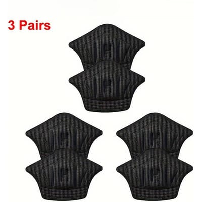 3 paires Coussin de talon réglable, Patch anti-usure pour chaussures de sport, Semelle intérieure autocollante pour le dos, Coussinet plantaire anti-dérapant insérable noir