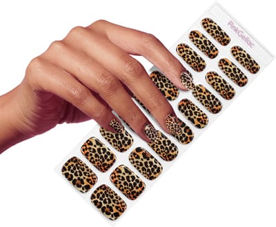 Pink Gellac UV Nagelstickers - Gellak Stickers 0028 Lavish Leopard - Nail Art Gel Stickers voor Nagels - 20 stuks in 10 maten