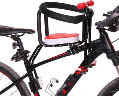 Kinderfietszitje - Peuterstoel - Veilig Fietsen - Verstelbare Pedalen - 43x30x15 cm - Rood