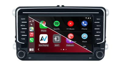 Audiovolt® Autoradio - Geschikt voor Volkswagen, Seat, Skoda Draadloos Apple Carplay & Android Auto - Navigatiesysteem - Bluetooth Golf Transporter Caddy en meer