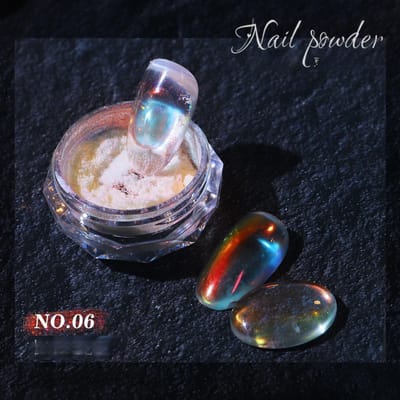 Aurora Spiegel Glitters Nagelkunst Poeder IJs Kameleon Wrijfpigment Stof Sprankelende Charme Nagels Ontwerp DIY Decoraties