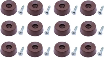 Antislip Rubber Dopjes Rond Bruin Set van 12 voor Stoel Tafel en Meubels