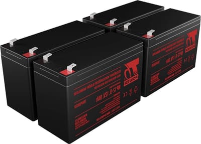 Vervangende Accu - UPS Batterij - Stroomonderbreking Overbruggen - Hoge Capaciteit - 432 VAh - Zwart