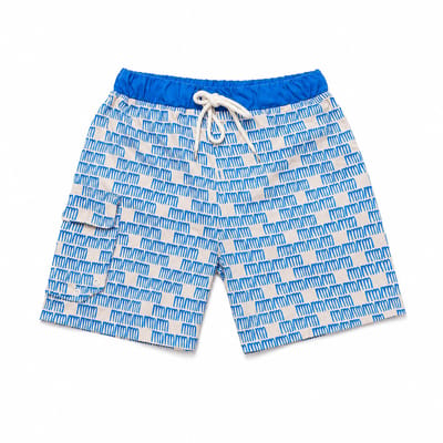 Ducksday - Zwembroek - boardshort - UV-werend - UPF50+ - Surf - Manta - Blauw - Maat 4 jaar - 98/104