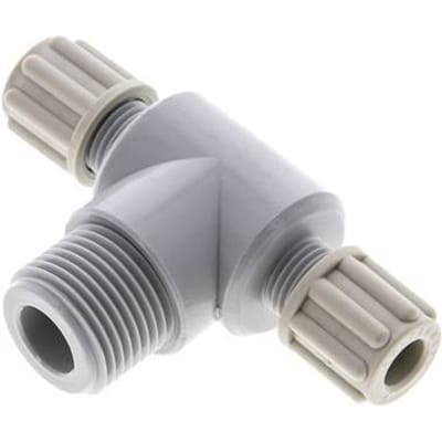6X4Mm & G3/8'' PA T-Vormige Knelfitting Met Buitendraad 10 Bar