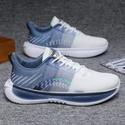 Schoenen Heren Lente Nieuwe Herenschoenen Mode Ademend Vliegweefsel Sport Casual Schoenen Herensportschoenen Hardloopschoenen 44 gray