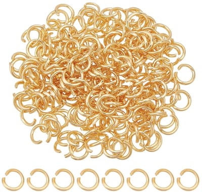 Dailygoods- Buigringen 200 Stuks - 5 mm - Roestvrij Staal - 18 Karaat Verguld - Open Ontwerp - Accessoires voor Sieraden - Sieradenaccessoires