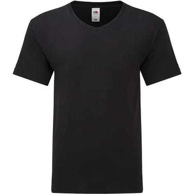 Katoenen T-shirt met v-hals Fruit of the Loom Iconic 150
