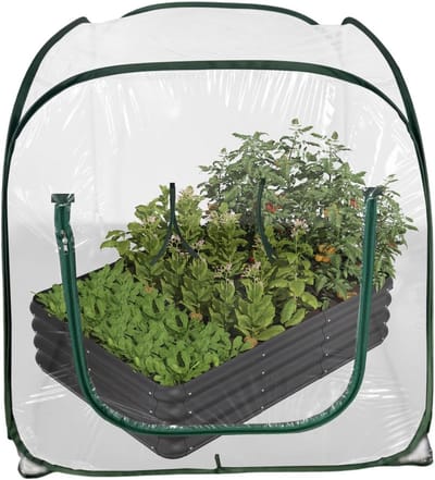 Mini Broeikas - Plantenhuis - Bescherming Tuin - Inklapbaar - 98x98x98 cm - Transparant