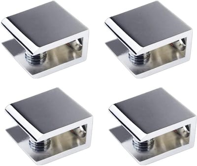 Verstelbare glazen houders met anti-slip functie, 4 stuks, voor glas of planken, duurzaam en stevig