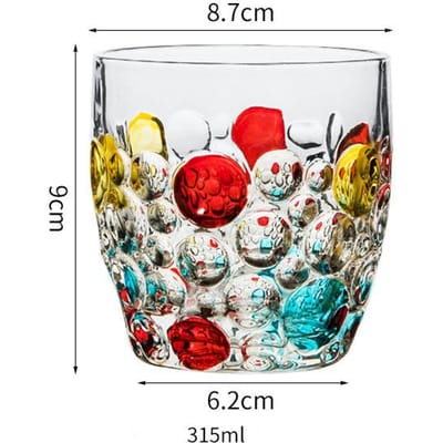 Lot de 2 pièces Italie Zecchin Design Couleur Cristal Verre à Whisky Tumbler à Café Gothic Dazzle Verre à Whisky Liqueur Vin Verre à Eau Verres 280-350ml white