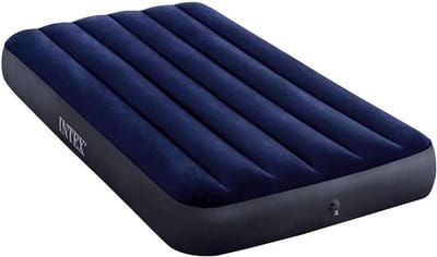 Luchtbed Dubbel - Opblaasbaar matras - Extra slaapplaats - Robuust vinyl - 191 x 99 cm - Blauw