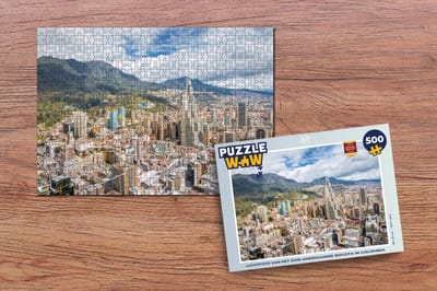 Puzzel Luchtfoto van het Zuid-Amerikaanse Bogota in Colombia - Legpuzzel - Puzzel 500 stukjes