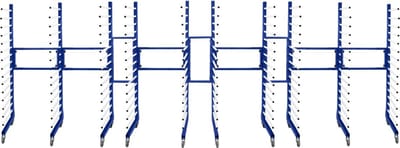 Combi spray droogrek trolley - blauw - 181,5 cm - x5+4 connectoren