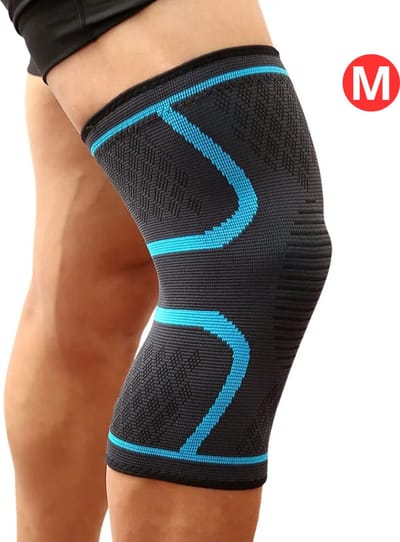 Bovista Sportbrace Knie - Kniebrace - Knee Sleeves Powerlifting - Knee Support - Compressie Knie Brace - Knee Wraps - Dames - Heren - Blauw - Maat M