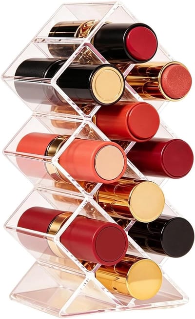 Lippenstift Organizer - Cosmetica Houder - Make-up Opbergen - Stofdichte Acryl - 10 Vakken - Transparant