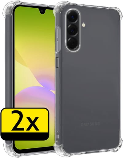 Hoesje - 2 Stuks - Geschikt voor Samsung Galaxy A26 - Sterk & Shockproof - Siliconen Case - Back Cover - Telefoon Hoes Shock Proof - Telefoonhoesjes - Transparant