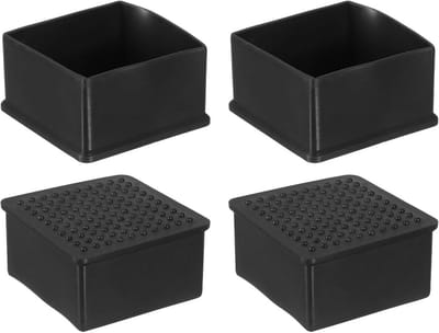 Rubberen meubelpootdoppen 60x60 mm - vloerbescherming voor stoel en tafel