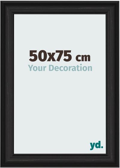 Your Decoration - Fotolijst 50x75 cm - MDF - Zwart Houtnerf - Lazio