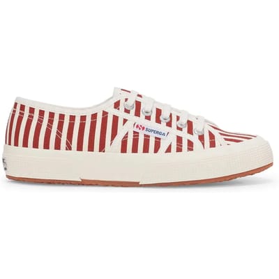 Sneakers met veters met streepjesprint