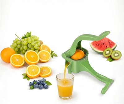 carmdering - Handmatige Citruspers - Handgebeden Vruchtenpers - Draagbare Sappenpers - Efficiënte Zaadscheiding - Ergonomische Hendel - Roestvrij Staal en BPA-vrij Kunststof - Compact en Lichtgewicht - Vers Sap Overal Bereiden - 1 Stuks