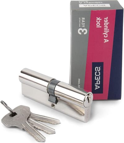 Cilinderslot - Profielcilinder Deurslot - Voordeur Beveiligen - Boorbeveiliging Messing - 35/60mm - Zilver