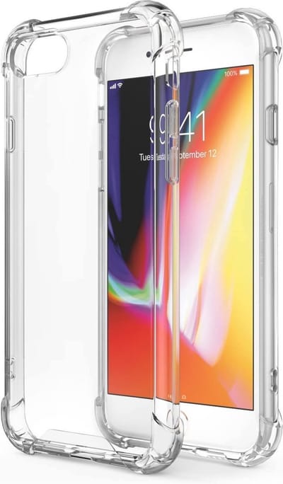 Hoesje geschikt voor iPhone 6 Plus / 6s Plus - Clear Anti Shock Hybrid Armor Case Siliconen Back Cover Hoes Transparant