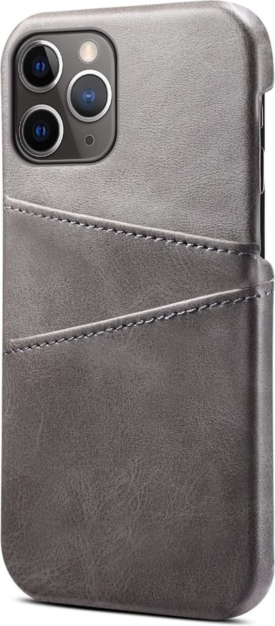 Hoesje geschikt voor iPhone 14 Pro - Backcover - Pasjeshouder - Portemonnee - Kunstleer - Grijs