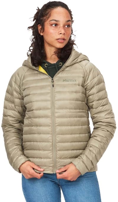 Marmot Hype Down Jas Beige,Groen S Vrouw