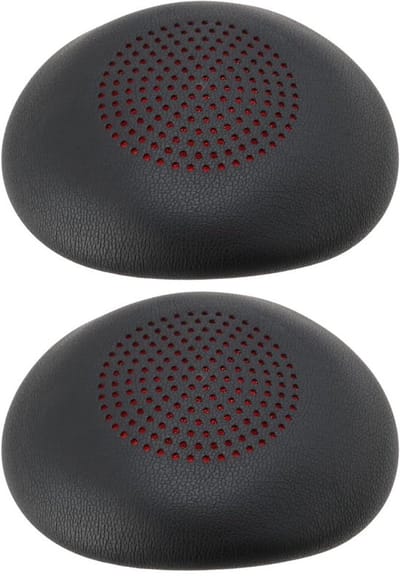Oorkussens Vervangend - Compatibel met Plantronics Voyager Focus 1/2 UC - 78 x 78 mm - Leer - 1 Paar - Eenvoudig te installeren - Hoofdtelefoon Oorkussens