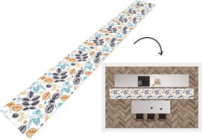 Keukenloper - Keukenmat - Vintage - Bladeren - Noot - Patronen - 400x50 cm - Keuken vloerkleed