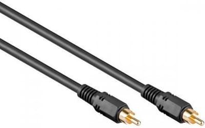 Tulp kabel - Analoog/ digitaal - Dubbel afgeschermd - Verguld - 0.5 meter - Zwart - Allteq