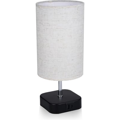 Lampe de table à commande tactile, lampe de chevet avec ampoule LED 4 W, lumière blanche chaude, intensité variable sur 3 niveaux Square US Plug