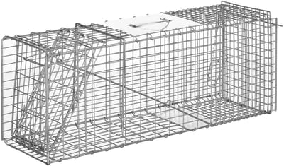 Outsunny-dierenval-staal-81x26x34,5cm-zilver