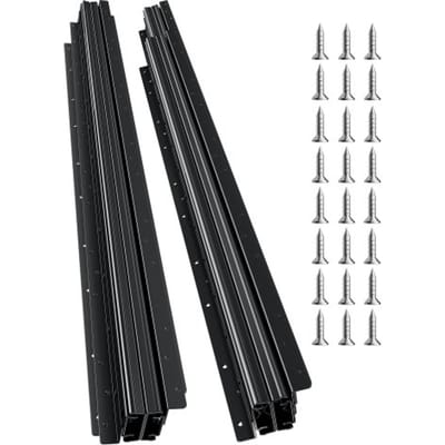 VEVOR ladegeleiders voor vloermontage, 1000 mm, volledig uittrekbaar met kogellagers voor onder de trapkastrails, draagvermogen 117 kg, onderrails voor trapkastgeleiders, zelf te vervangen, zwart